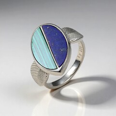 Anello in argento con Malachite