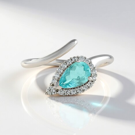 Anello in argento con Apatite Blu