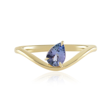 Anillo en oro con Tanzanita sin calentar