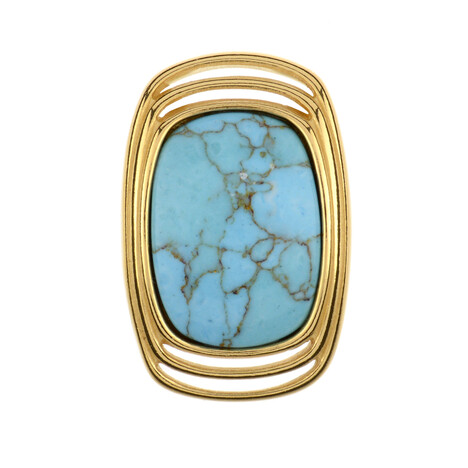 Zilveren hanger met een turkoois (dagen)