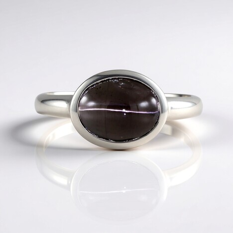 Anello in argento con Sillimanite Occhio di Gatto