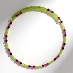 Collier ras du cou en acier et Tourmaline (Riya)
