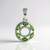 Ciondolo in argento con Diopside Russo