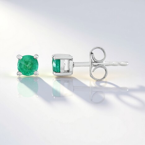 Orecchini in argento con Smeraldo Zambia