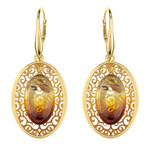 Pendientes en plata con Ámbar del Báltico amanecer (dagen)