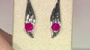 Pendientes en plata con Calcedonia frambuesa (SAELOCANA)