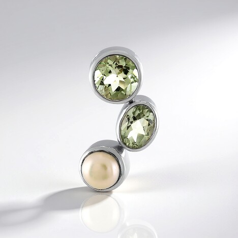 Ciondolo in argento con Ametista Verde (MONOSONO COLLECTION)