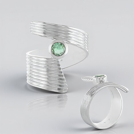 Anello in argento con Smeraldo Etiope (de Melo Essence)