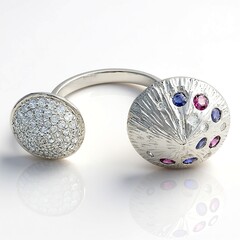 Anello in argento con Gemme