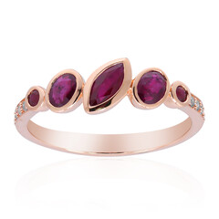 14K AAA Mozambique Ruby Gold Ring (CIRARI)