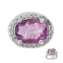 Pendentif en argent et Fluorite rose