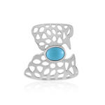 Colgante en plata con Turquesa bella durmiente (MONOSONO COLLECTION)