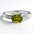 Anello placcato in platino con Tormalina Cuprian