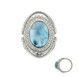 Anello in argento con Larimar (Dallas Prince Designs)