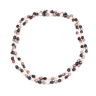 Collana in argento con Perla d'Acqua Dolce Bianca (TPC)