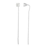 Boucles d'oreilles en argent et Topaze blanche