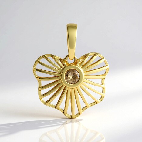 Ciondolo in oro con Diamante Champagne I2 (Ornaments by de Melo)