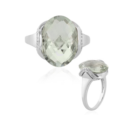 Grüner Amethyst-Silberring