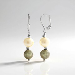 Orecchini in argento con Perla d'Acqua Dolce Bianca