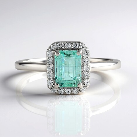 Anello in argento con Smeraldo Color Paraiba