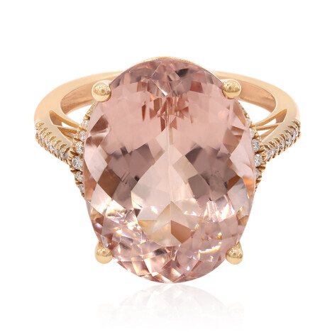 Anillo en oro con Morganita