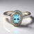 Anello in argento con Apatite Diego Suarez