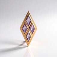 Ciondolo in argento con Ametista Rose de France (MONOSONO COLLECTION)
