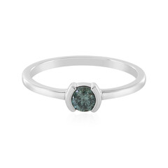 Anillo en oro con Diamante azul cielo I4