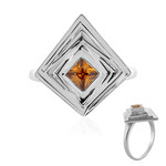 Anello in argento con Zircone Cognac (MONOSONO COLLECTION)