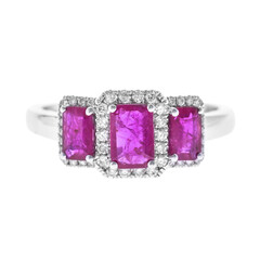 Bague en or et Rubis AAA du Mozambique