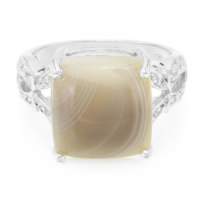 Zilveren ring met een Botswana agaat