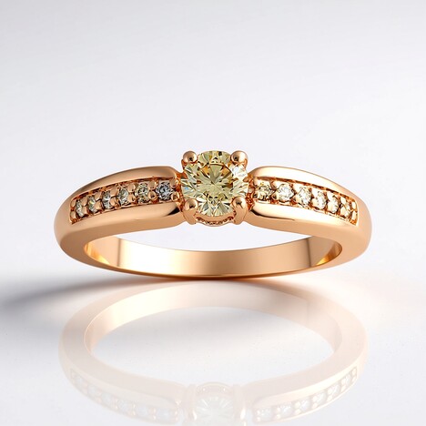Anello in oro con Diamante Rose de France VS1 di Argyle (Annette)