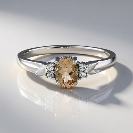 Anello in argento con Morganite del Madagascar