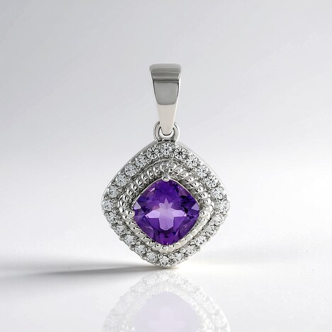 Pendentif en argent et Améthyste de Sibérie