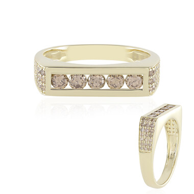 I2 Champagner-Diamant-Goldring (de Melo)