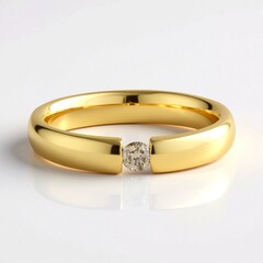Anello in argento con Diamante Champagne I2