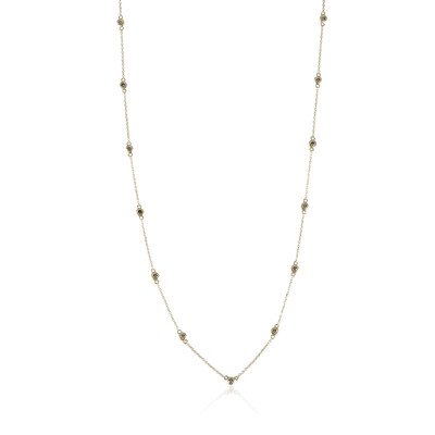 Collana in oro con Diamante Champagne I2 (de Melo)
