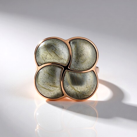 Anello in argento con Labradorite Ramata Maniry (KM by Juwelo)
