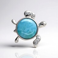 Colgante en plata con Larimar