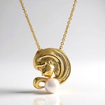 Collana in argento con Perla d'Acqua Dolce Bianca