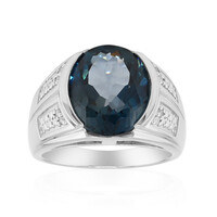 Anello in argento con Topazio Blu Londra