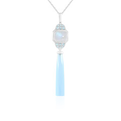 Collar en plata con Calcedonia azul