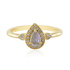 Anello in argento con Labradorite rosa Maniry