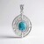 Ciondolo in argento con Turchese Kingman Mohave Blu