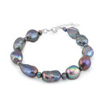 Bracelet en argent et Perle de culture d'eau douce mystique (TPC)