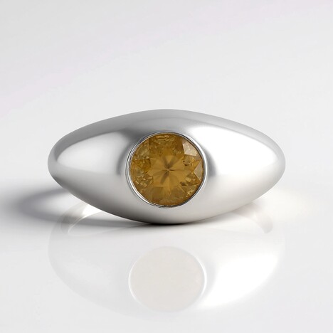 Anello in argento con Zircone Giallo