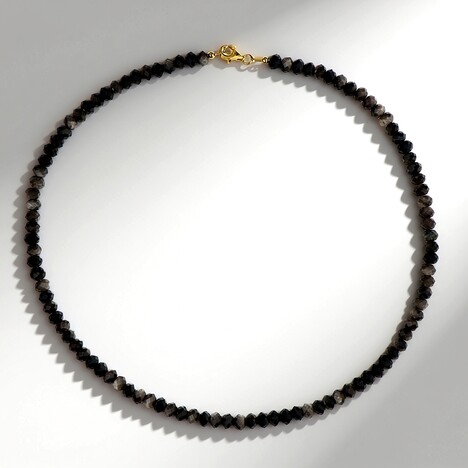 Collana in argento con Ossidiana Argentata