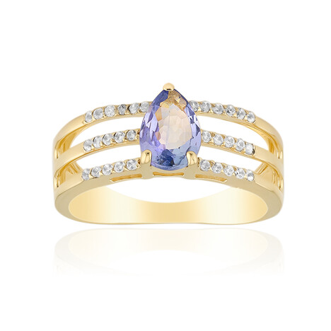 Anillo en plata con Tanzanita sin calentar