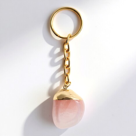 Accessorio in acciaio inossidabile con Quarzo Rosa
