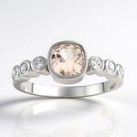 Anello in argento con Morganite Brasiliana